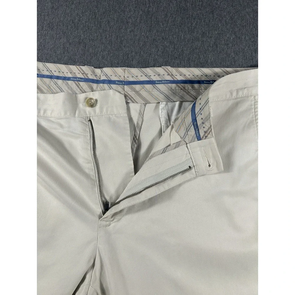 Tommy Bahama Boracay Flat‎ Front Chino Pants Khaki Beige Men's Size 38
